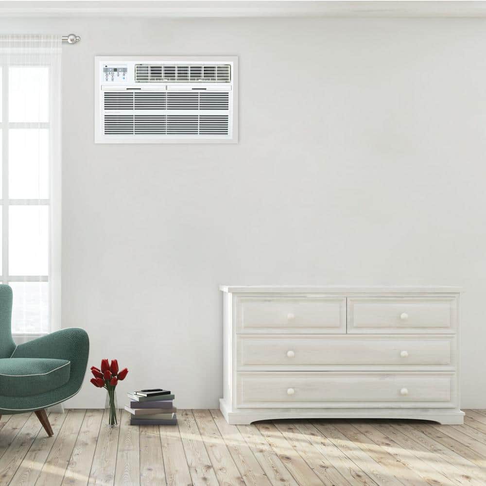 White 14,000 BTU Through-the-Wall Air Conditioner with Heater and Remote