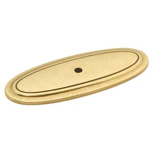 Manor House 3 in. H Oval Lancaster Hand Polished Knob Backplate