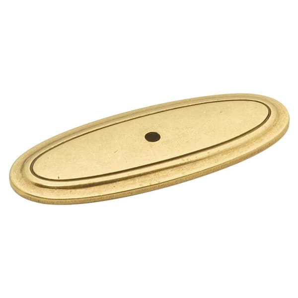 HICKORY HARDWARE Manor House 3 in. H Oval Lancaster Hand Polished Knob Backplate