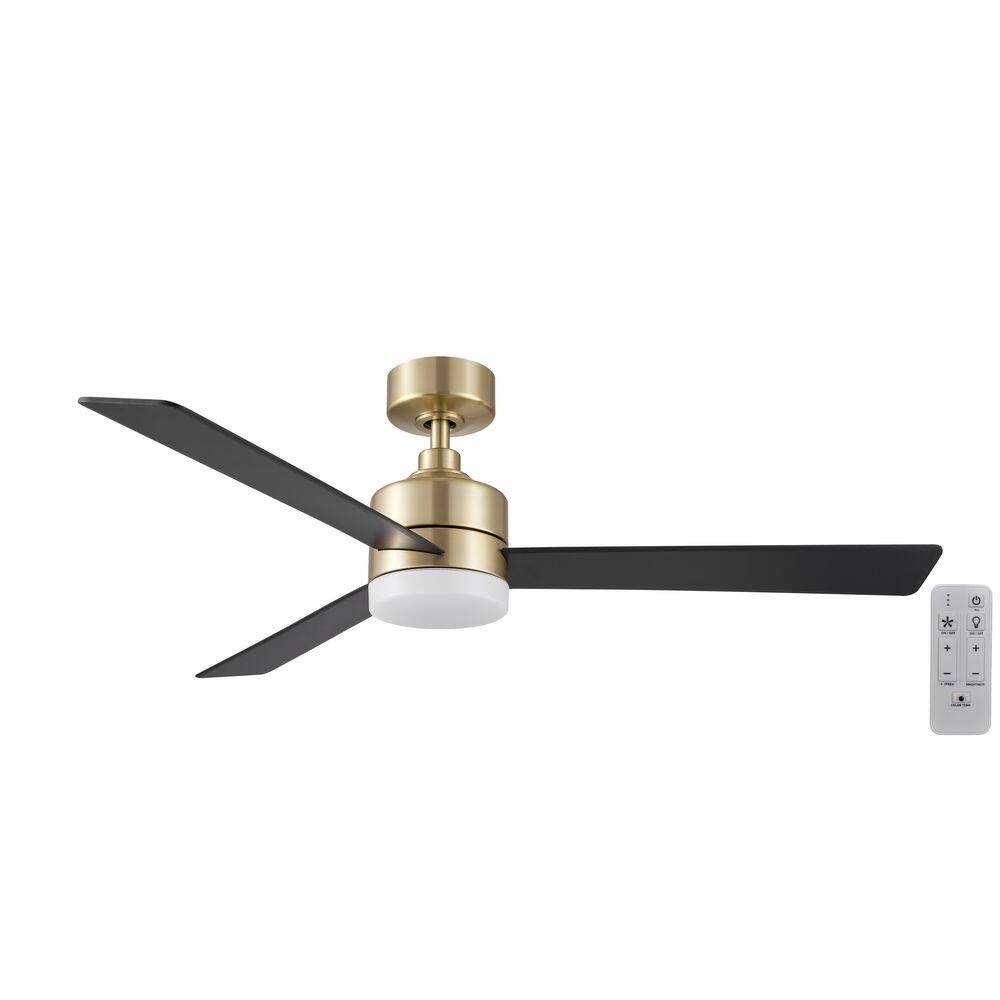 Madison II 52 in. Indoor/Covered Outdoor Brushed Gold Ceiling Fan with Adjustable White LED and Remote Included price history on PriceWatchPro