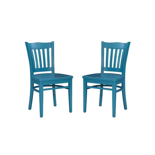 Linon Home Decor Beadle 30.5 in. H Teal Side Chair (2 pk)