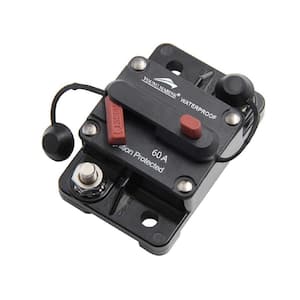 12-Volt to 48-Volt DC 2)24 in. Circuit Breaker for Boat Trolling with Manual Reset, Water Proof