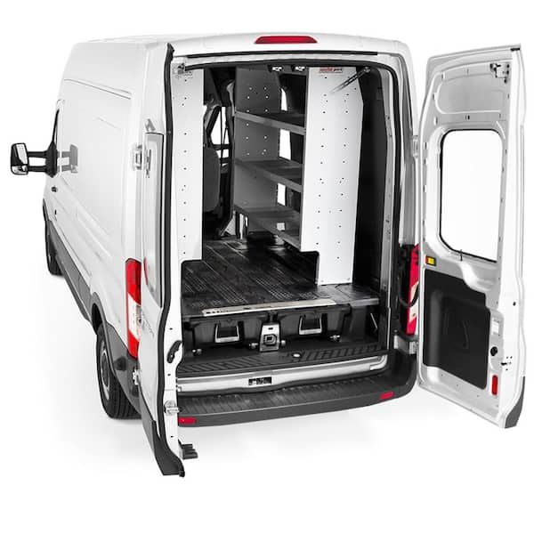 Compartment Shelving with Removable Bins for High Roof Vans