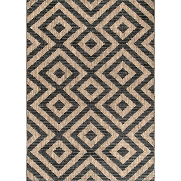 nuLOOM Shane Celtic Trellis Brown 7 ft. 6 in. x 10 ft. 9 in. Indoor/Outdoor Patio Area Rug