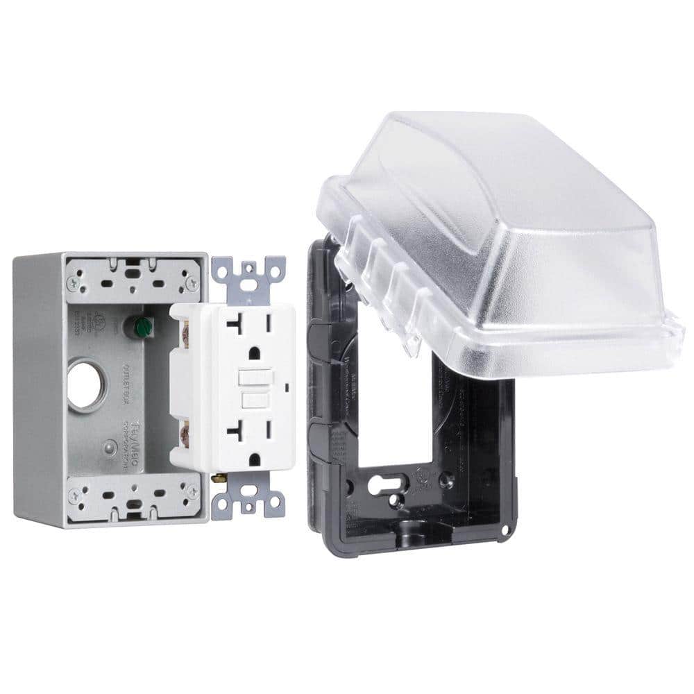 1-Gang Horizontal or Vertical Mount Weatherproof While in Use Cover Kit