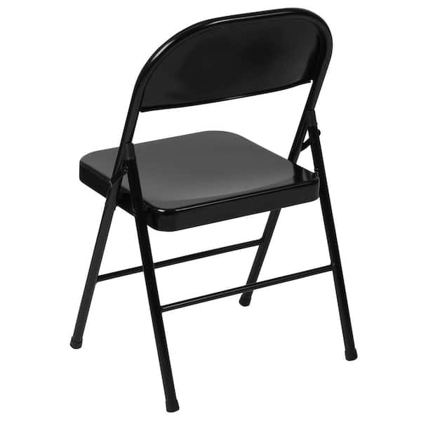 Carnegy Avenue Black Metal Outdoor Safe Folding Chair CGA-BD