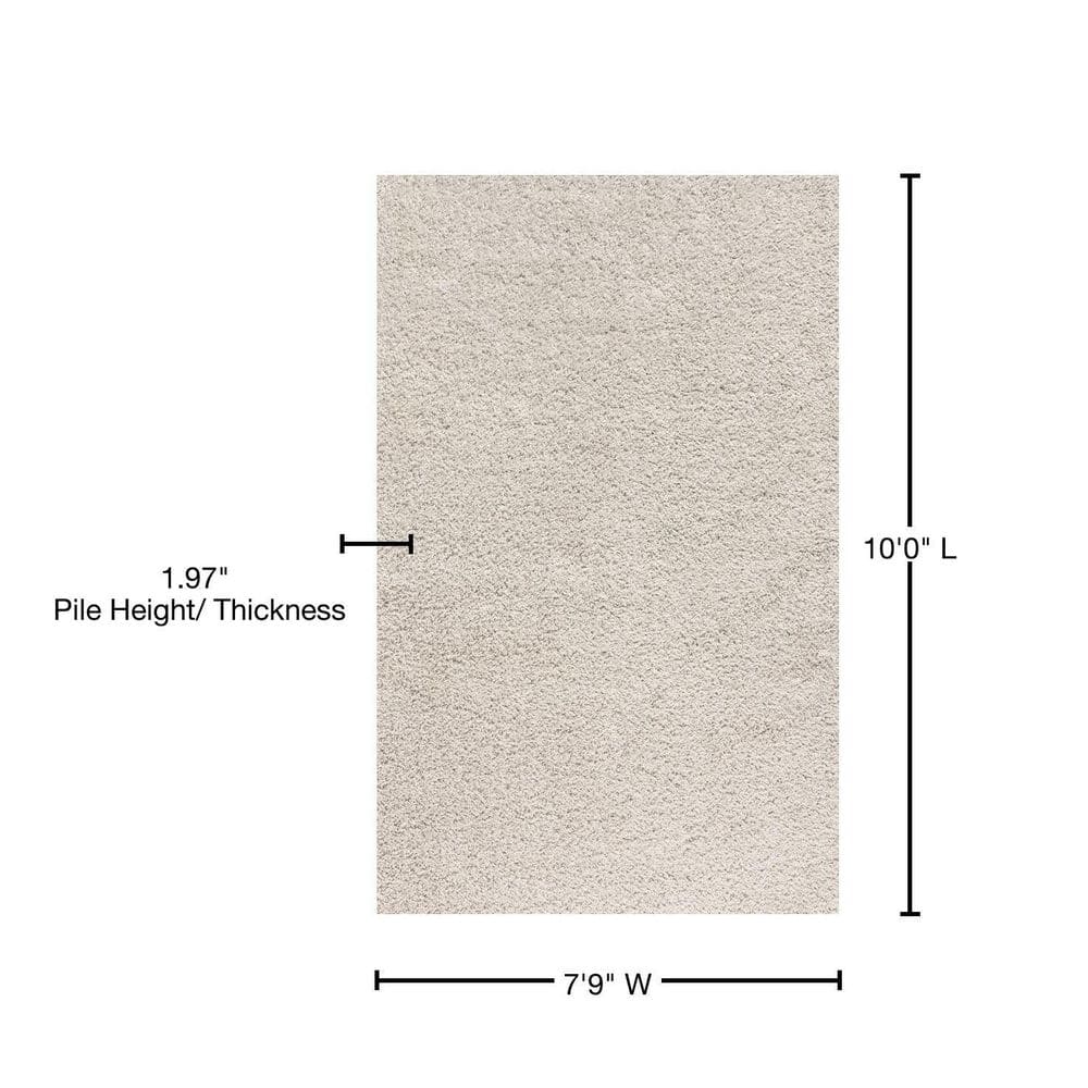 Mercer Ivory Shag Plush 8x10 Area Rug