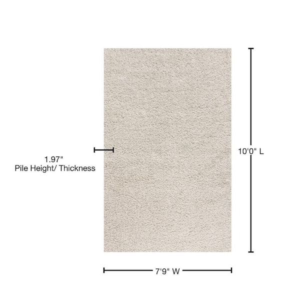 JONATHAN Y Mercer Shag Plush Cream 8 ft. x 10 ft. Area Rug MCR106D