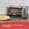 BLACK+DECKER 1500 W 6-Slice Stainless Steel Countertop Toaster Oven with  Built-in Timer 985118638M - The Home Depot