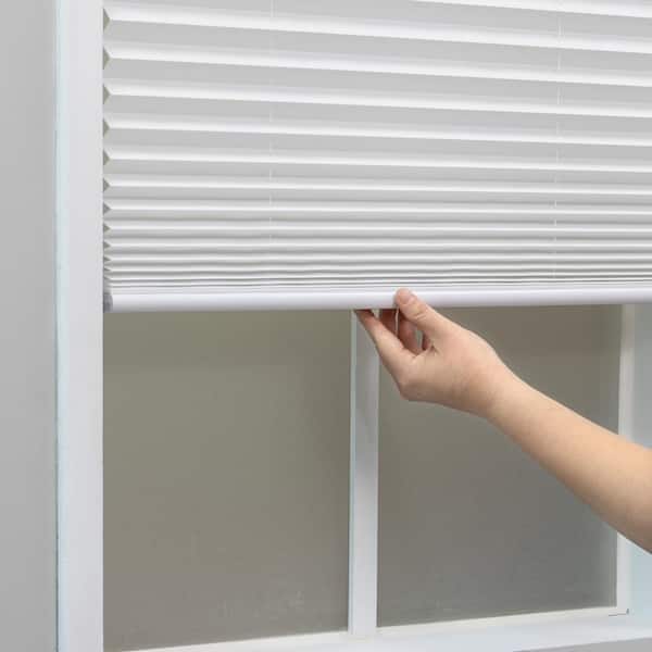 Perfect Lift Window Treatment Cut-to-Width Ivory Cordless Light Filtering  Eco Polyester Honeycomb Cellular Shade 44.5 in. W x 64 in. L QNIV444640 -  The Home Depot
