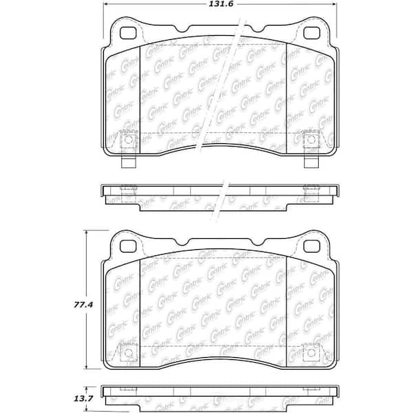 Centric Parts Disc Brake Pad Set 2015-2016 Hyundai Genesis Coupe