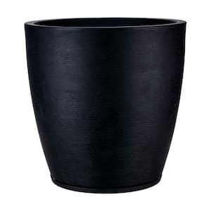 Amsterdan X-Large Black Plastic Resin Indoor and Outdoor Planter Bowl