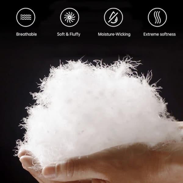 100% Cotton All Seasons Queen Pinch Pleat Feathers Goose