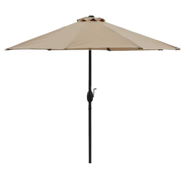 Unbranded 9 ft. Aluminum Market Tilt Patio Umbrella in Sand