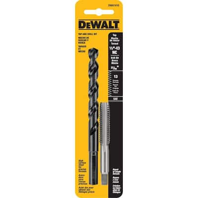 DEWALT 5/16 in. Black Oxide Drill and 3/8 in. x 16 NC Steel Tap Set DWA1414