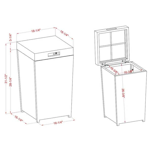 Latitude Run® Alayzia 25 Gallon Trash Can & Reviews