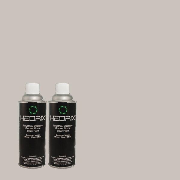Hedrix 11 oz. Match of 3B46-2 Drumhill Gray Low Lustre Custom Spray Paint (2-Pack)