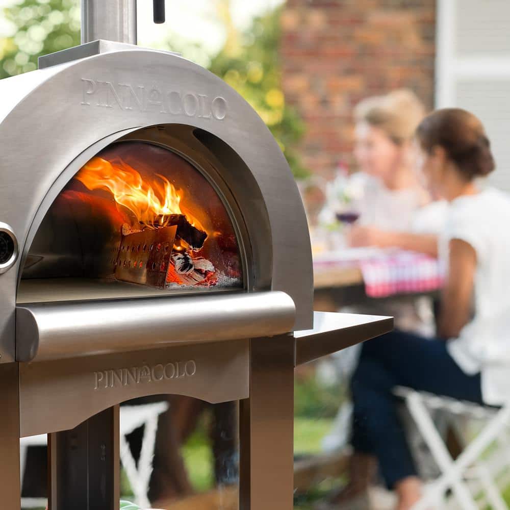 PREMIO Stainless Steel Wood-Fired Outdoor Pizza Oven with Accessories