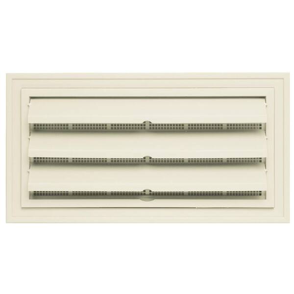 Builders Edge 9.375 in. x 18 in. Foundation Vent with Ring for Remodeling, #082-Linen-DISCONTINUED
