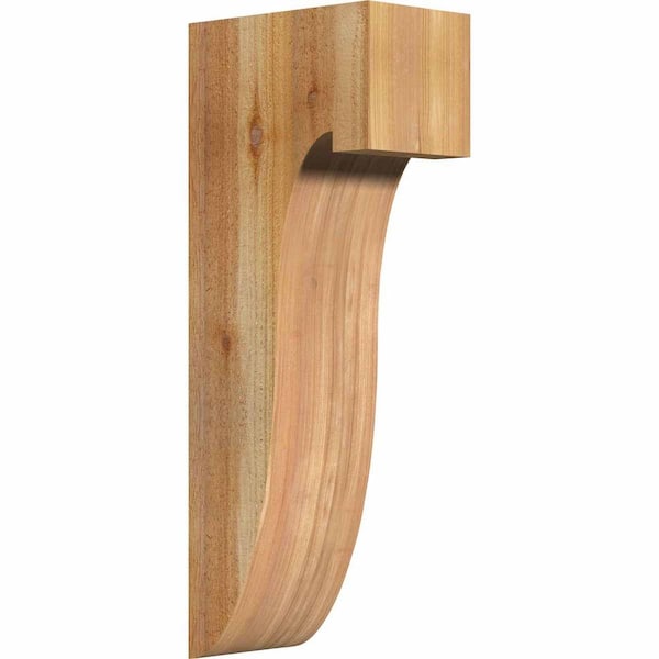 Ekena Millwork 6 in. x 10 in. x 26 in. Western Red Cedar Del Monte Rough Sawn Corbel