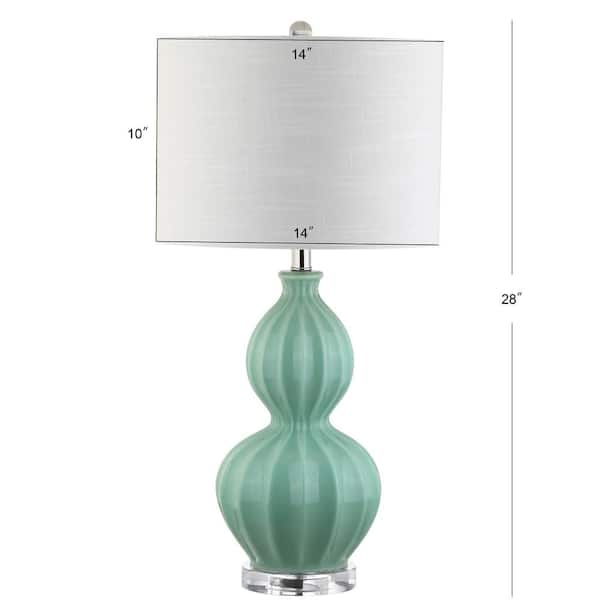 seafoam glass lamp