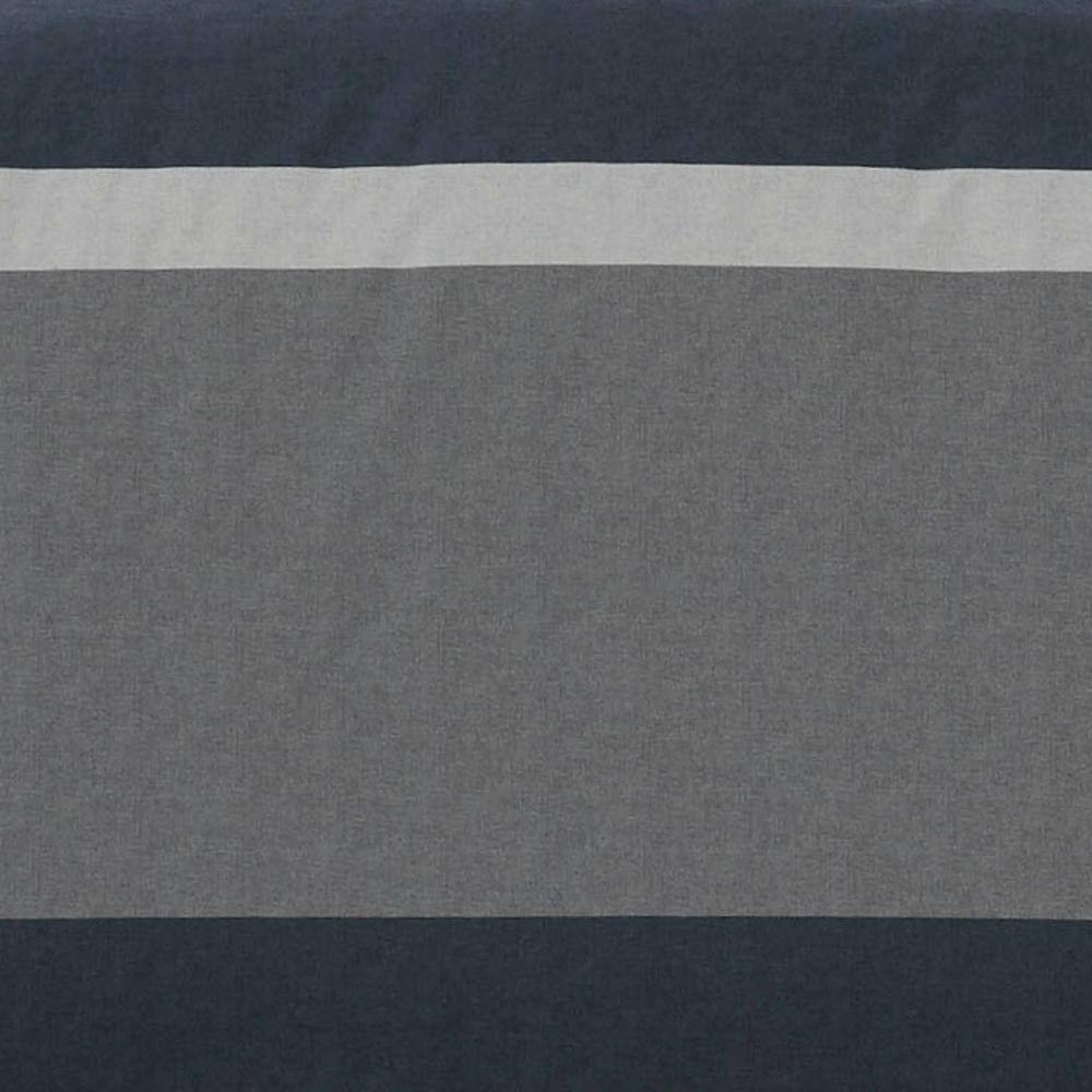 Twin Charcoal and Navy Cotton 2-Piece Sham Set