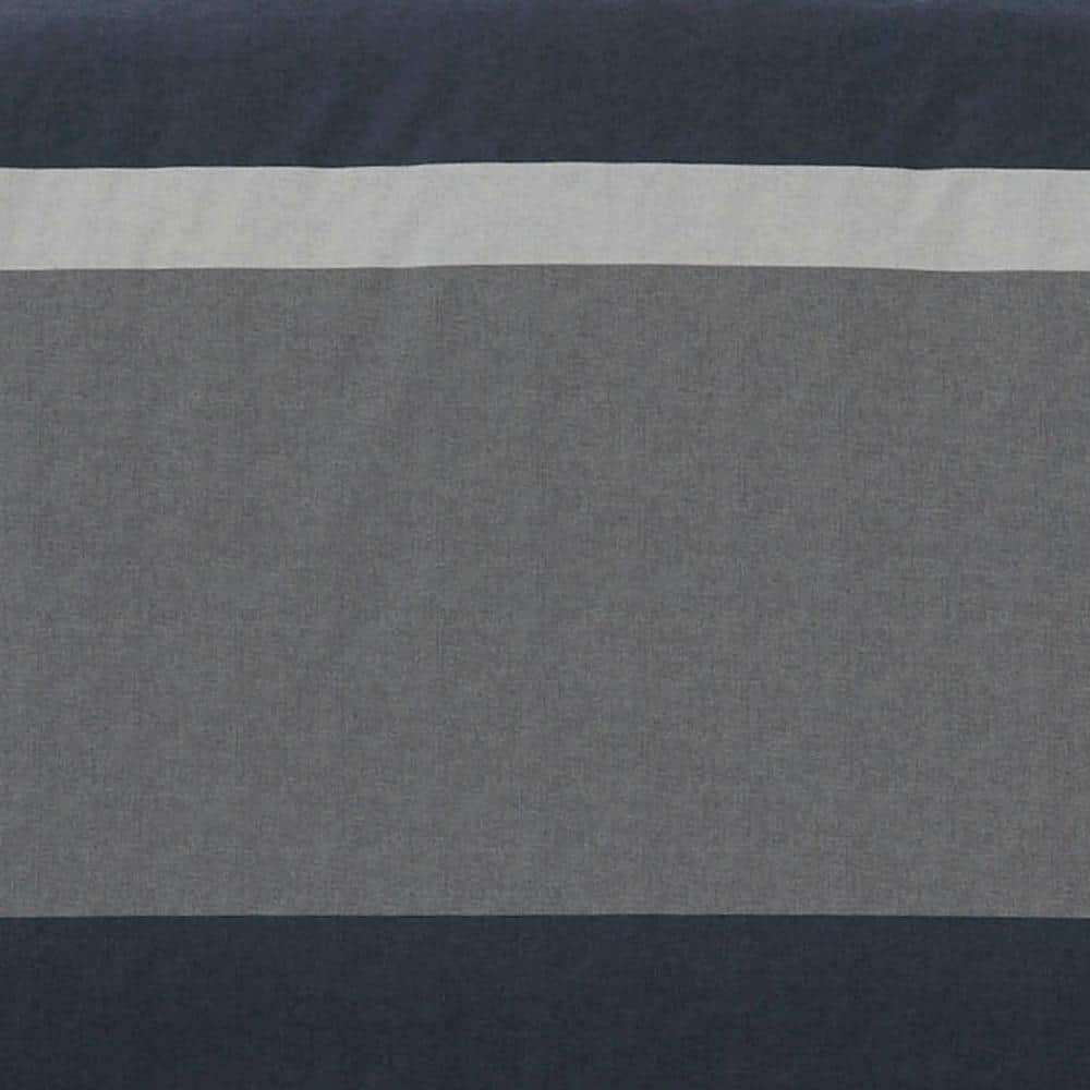 Nautica Charcoal and Navy Cotton Full/Queen Duvet Set