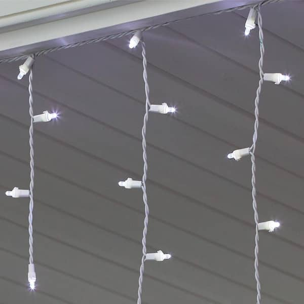 home depot cool white led icicle lights