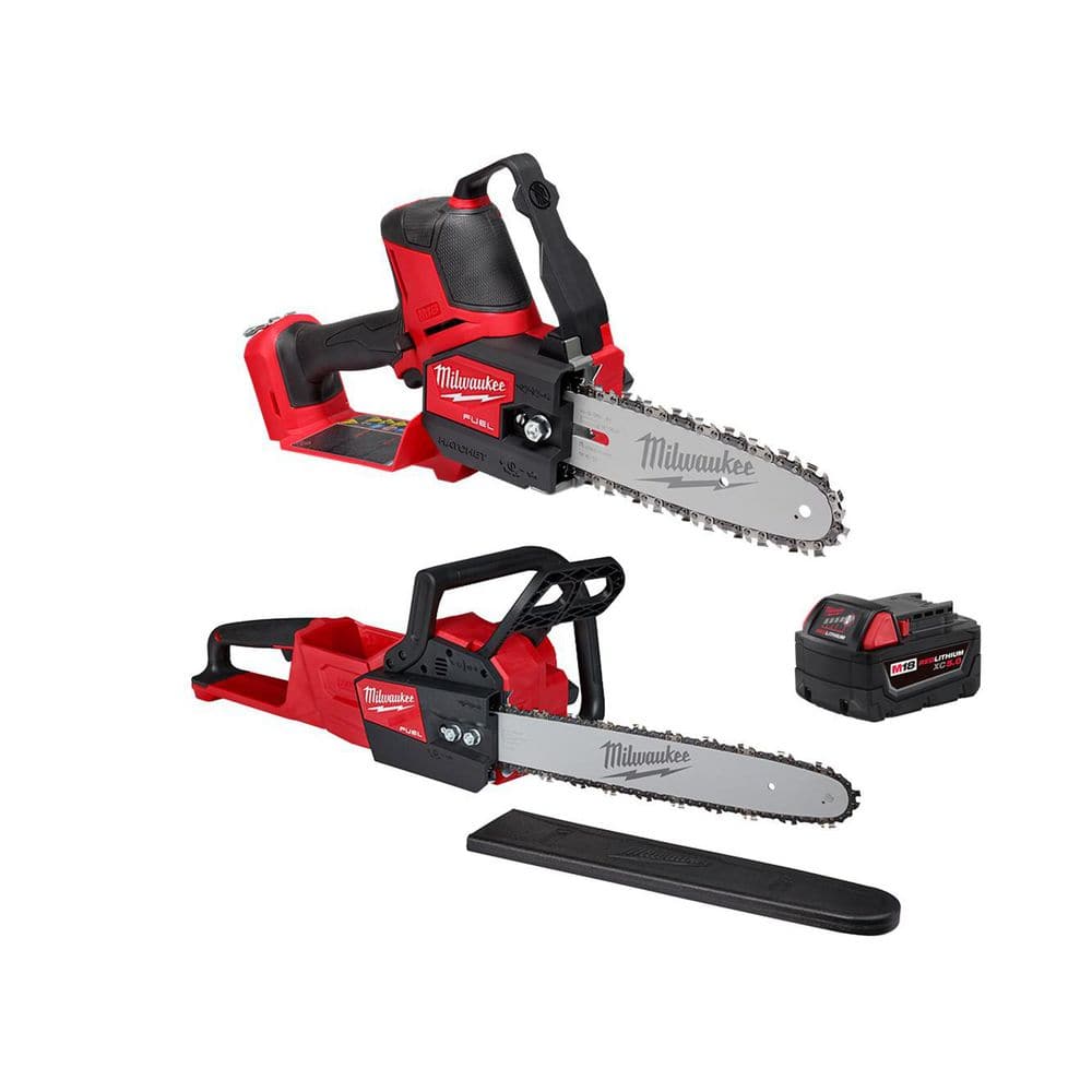 M18 FUEL 18V Lithium-Ion Brushless Battery 8 in. HATCHET Mini Chainsaw w/ M18 5.0 Ah Battery, M18 FUEL 16 in. Chainsaw price history on PriceWatchPro