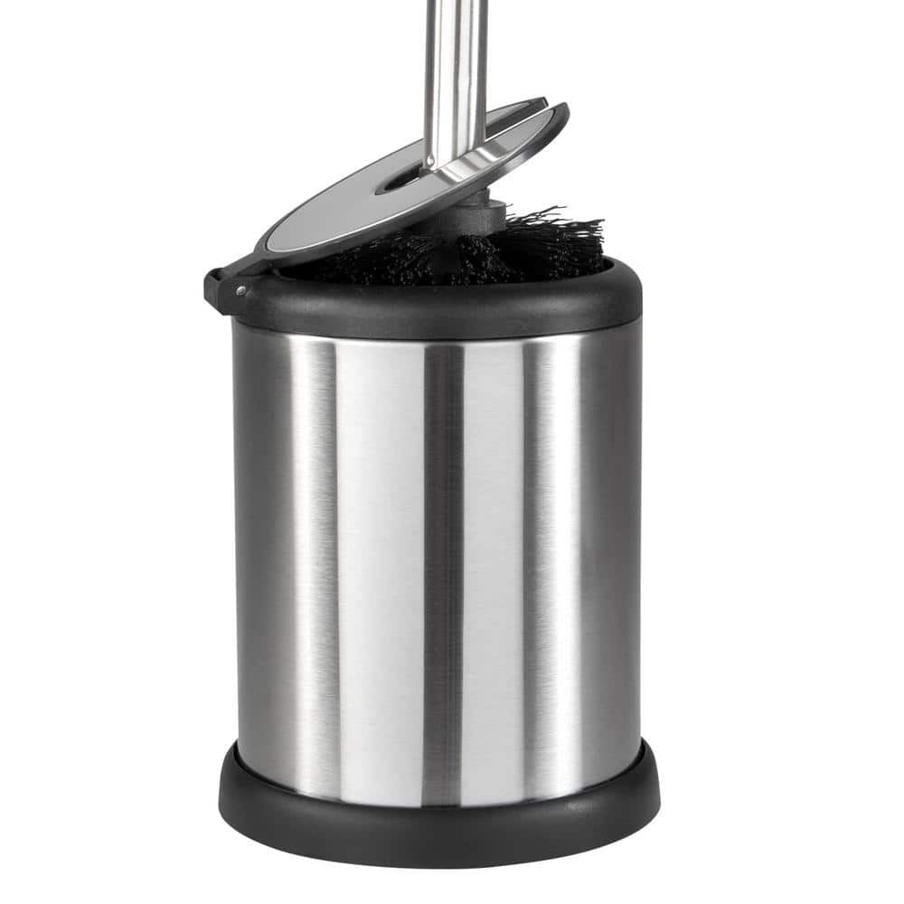 Stainless Steel Toilet Brush and Holder Set with Soft Bristles