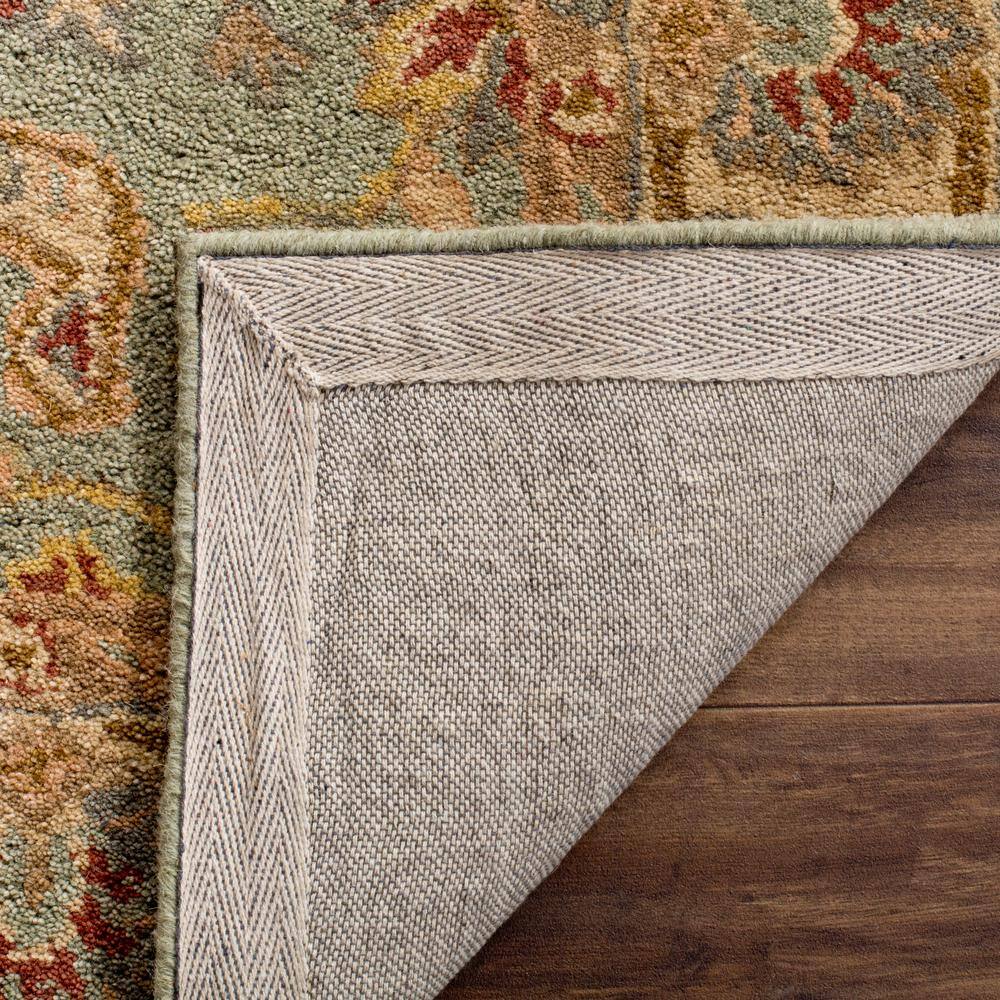 Teal and Beige Hand-Tufted Wool Area Rug, 3' x 5'