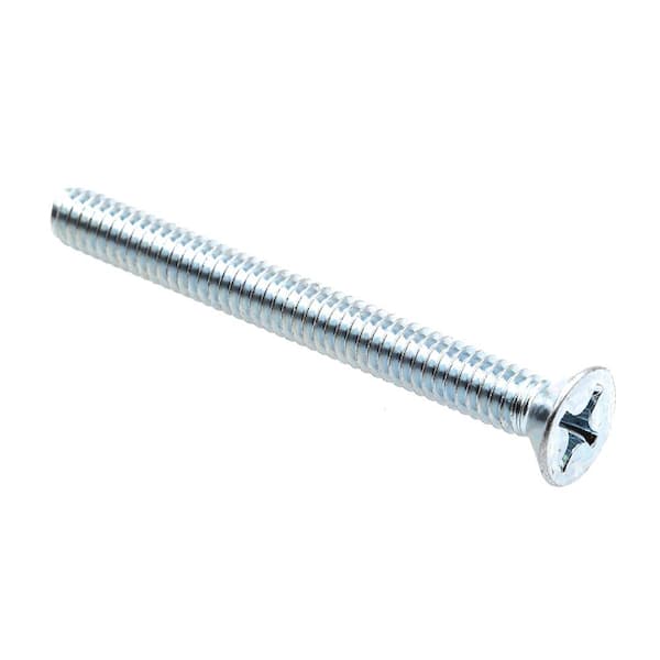 Prime-Line 1/4 in.-20 x 2-1/2 in. Zinc Plated Steel Phillips Drive Flat Head  Machine Screws (50-Pack) 9002030 The Home Depot