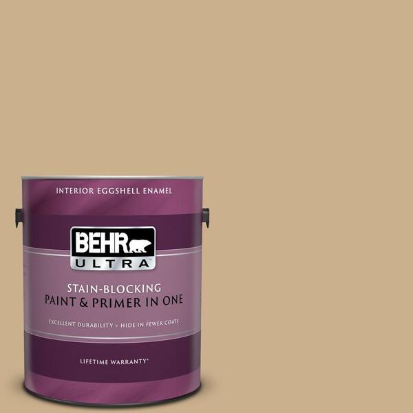 BEHR ULTRA 1 gal. #UL160-5 Raffia Ribbon Eggshell Enamel Interior Paint and Primer in One