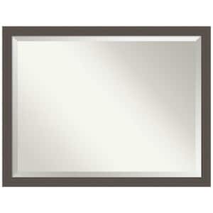Brushed Pewter 43.5 in. H x 33.5 in. W Framed Wall Mirror