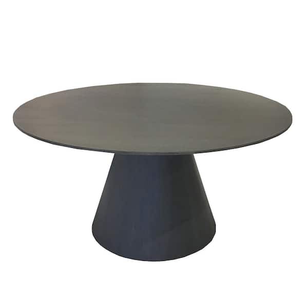 HomeRoots Danielle 59 in. Grey Veneer Dining Table