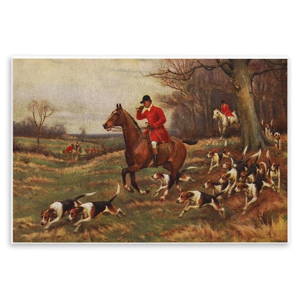Stupell Industries Vintage Hunting Party Dogs by Tina Higgins Designs, Inc. Unframed People Graphic Art Print 10 in. x 15 in.