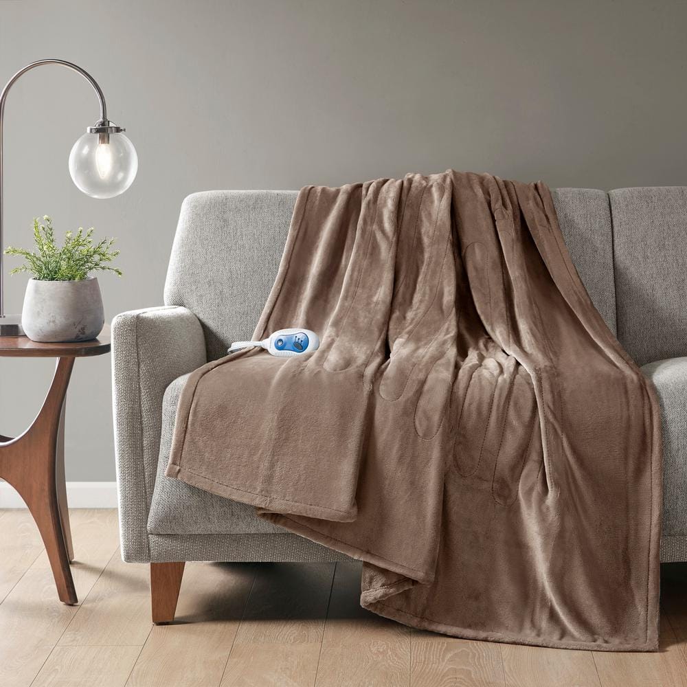 Soft Mink Electric Heated Blanket with Plush Fabric