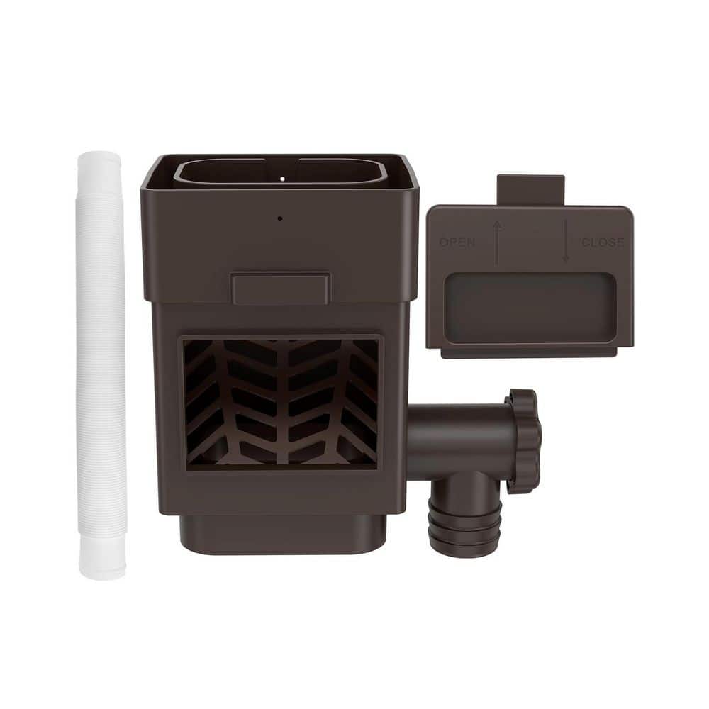 5 ft. Hose, Rain Barrel Diverter Kit with Adjustable Valve and Filter, Fits