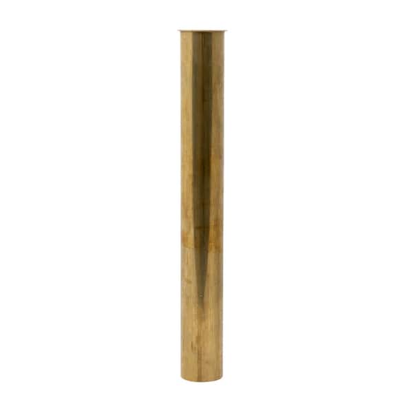 Dearborn Brass 1-1/2 in. x 12 in. 17-Gauge Chrome-Plated Brass Flanged Strainer Sink Drain Tailpiece