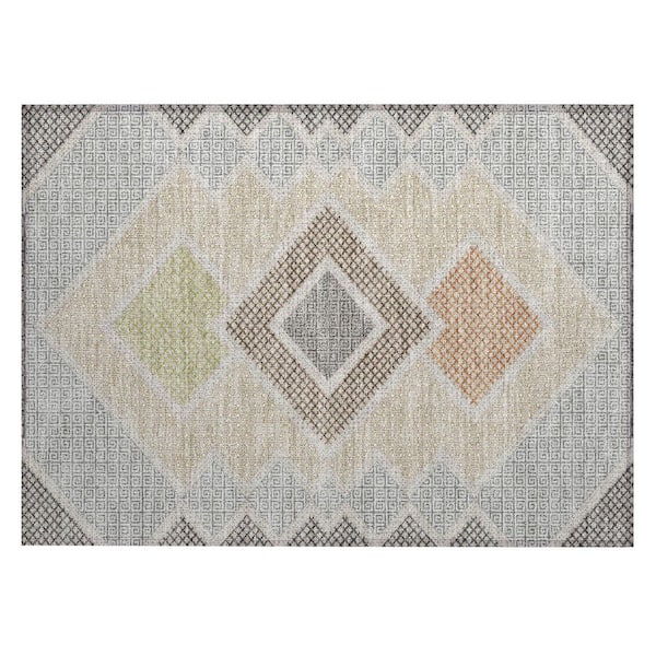 Addison Rugs Chantille Machine Washable Indoor/Outdoor Abstract ACN2111 Pewter 1 ft. 8 in. x 2 ft. 6 in. Accent Rug