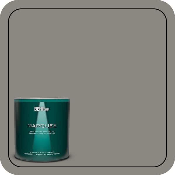 BEHR MARQUEE 1 qt. Home Decorators Collection #HDC-NT-23 Wet Cement One-Coat Hide Semi-Gloss Enamel Interior Paint & Primer