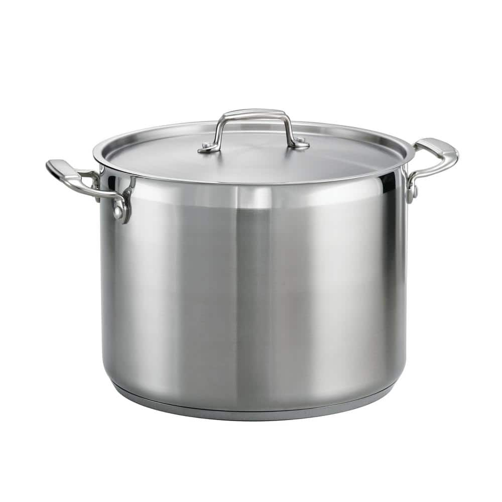 Tramontina Gourmet 16 qt. Stainless Steel Stock Pot with Lid 80120/001DS -  The Home Depot