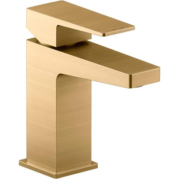 KOHLER Honesty Single Handle Single Hole Bathroom Faucet in Vibrant Brushed Moderne Brass