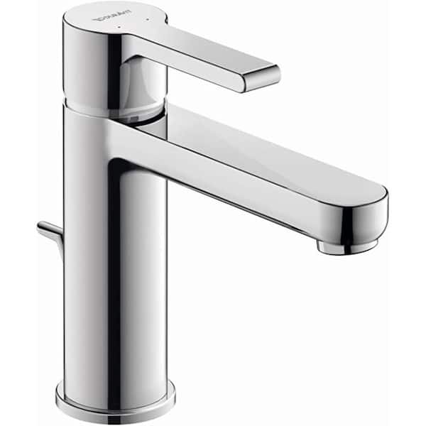 Duravit B2 Single-Handle Single-Hole Bathroom Faucet with Drain Kit in Chrome