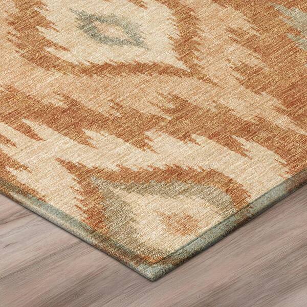 Chantille Machine Washable Indoor/Outdoor Abstract ACN3073 Terracotta 2 ft. x 7 ft. Runner Rug