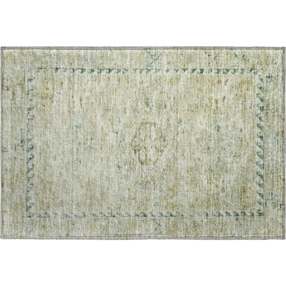 Mayfield Premium Machine Washable Abstract AMF2357 Sage 3 ft. x 4 ft. Area Rug price history on PriceWatchPro