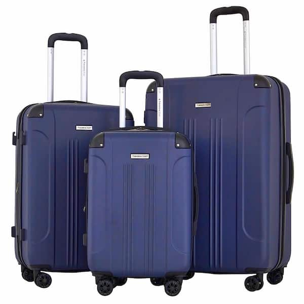 Travelers Club 3 Piece NAVY 4 in 1 ROLLING VERTICAL Luggage Set HS 30703 EX 410 The Home Depot