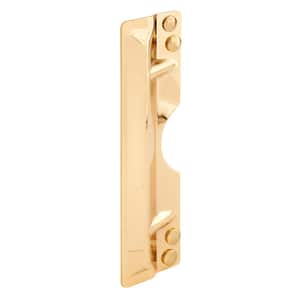 Steel Brass Plated Latch Guard Plate Cover, Outswing Door