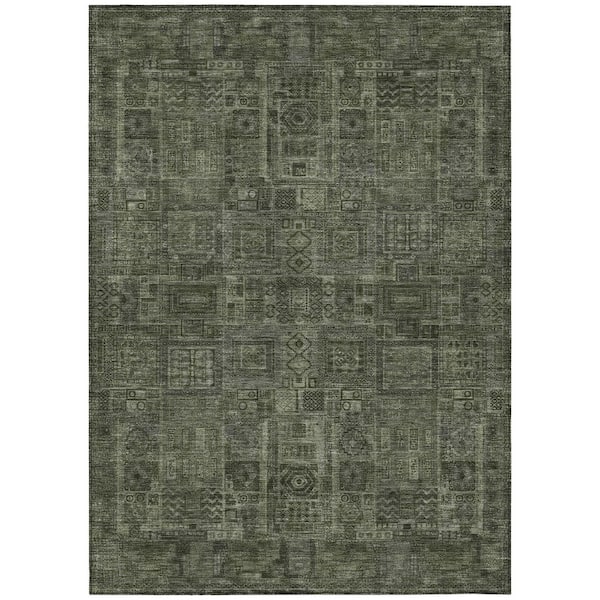 Chantille Machine Washable Indoor/Outdoor Abstract ACN2805 Cactus 10 ft. x 14 ft. Area Rug