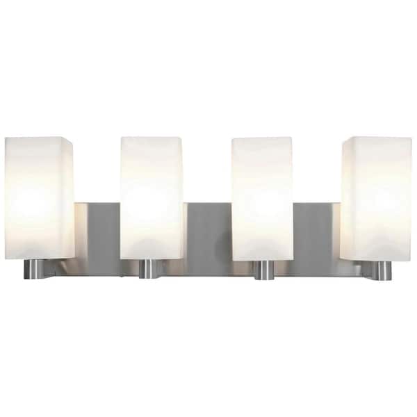 Access Lighting Archi 4-Light Brushed Steel Bath Light with Opal Diffuser